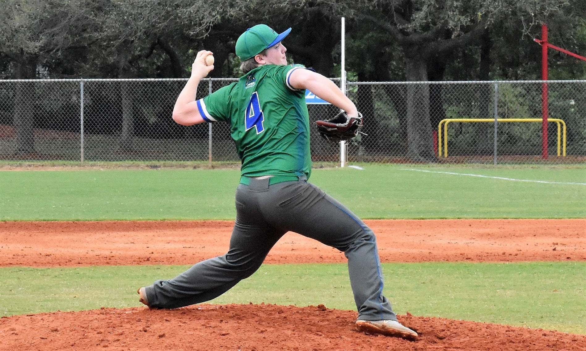 Kyler Moir delivering a pitch