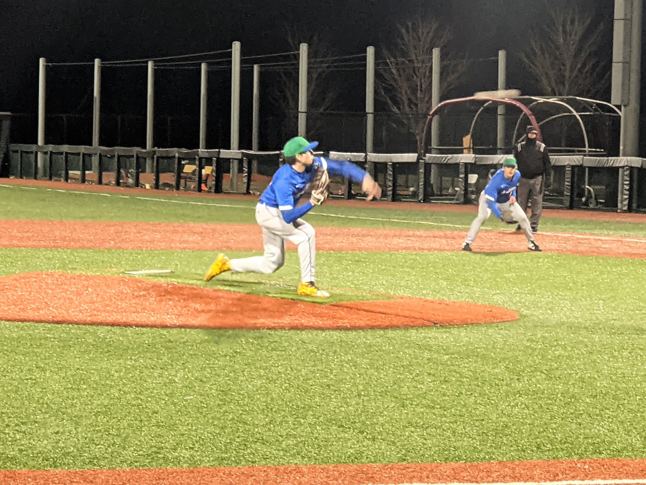 Jack Bower delivers a pitch