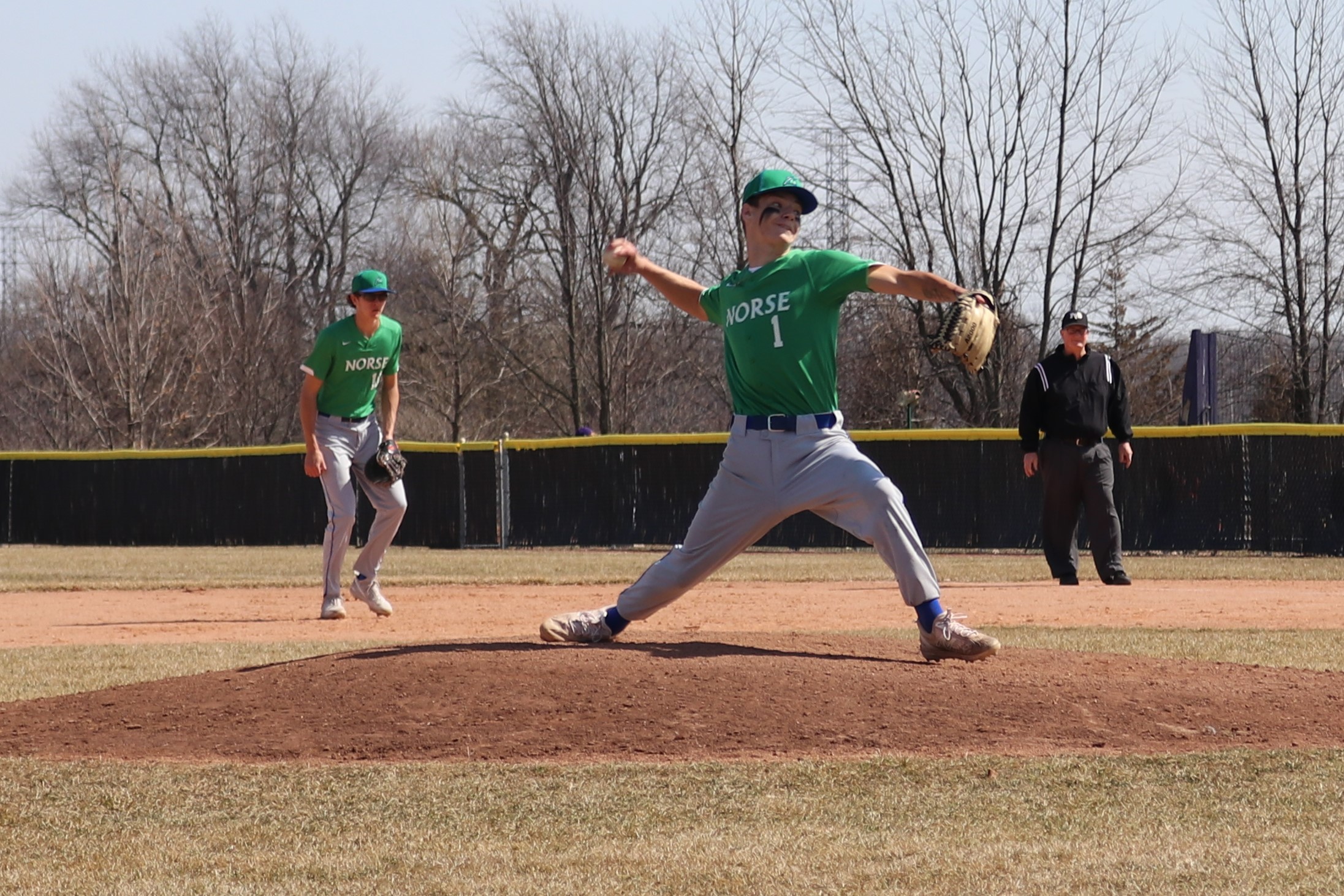 Austin Burnside delivers a pitch
