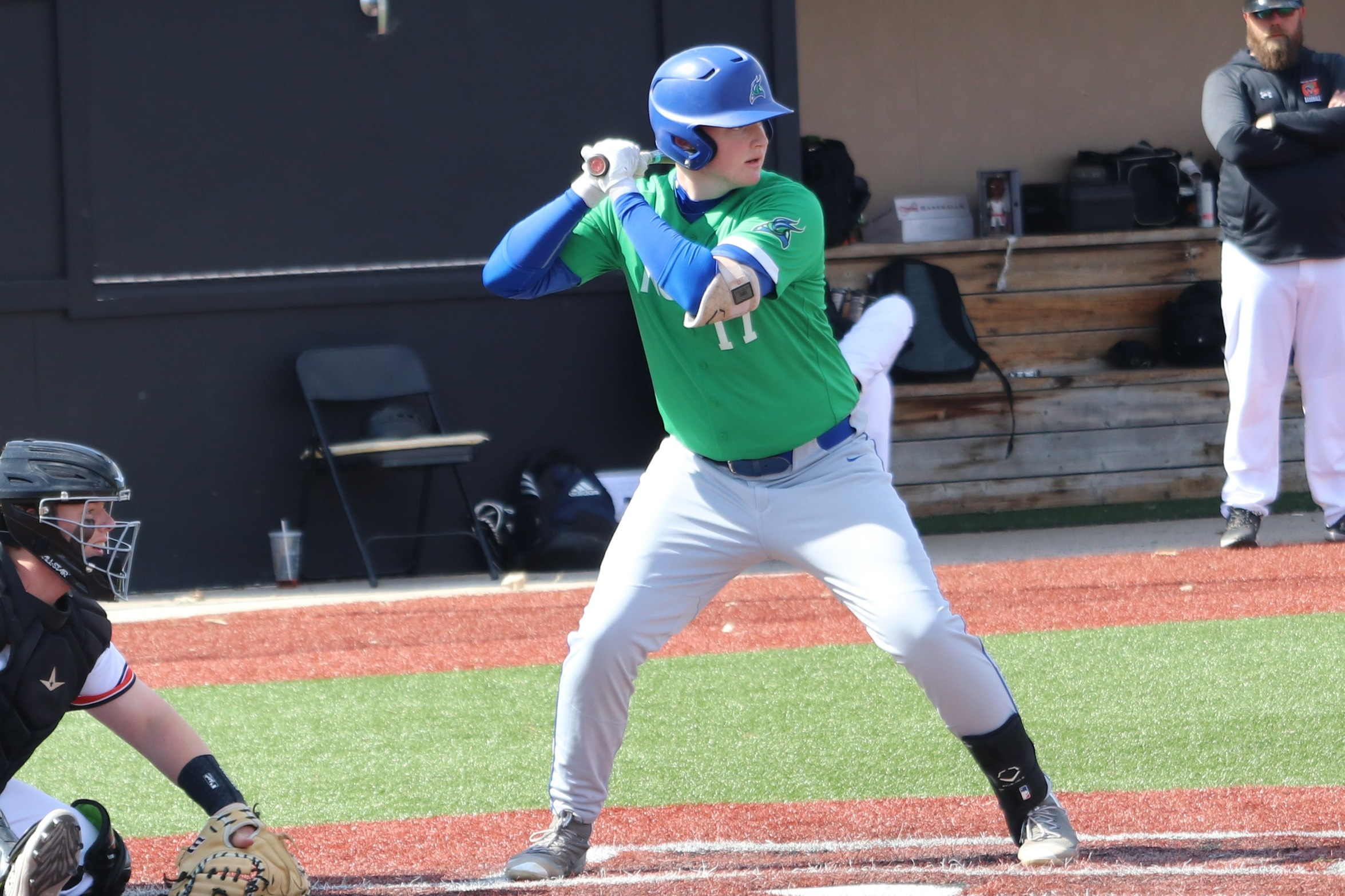 Grant Craft in the batters box awaiting the next pitch