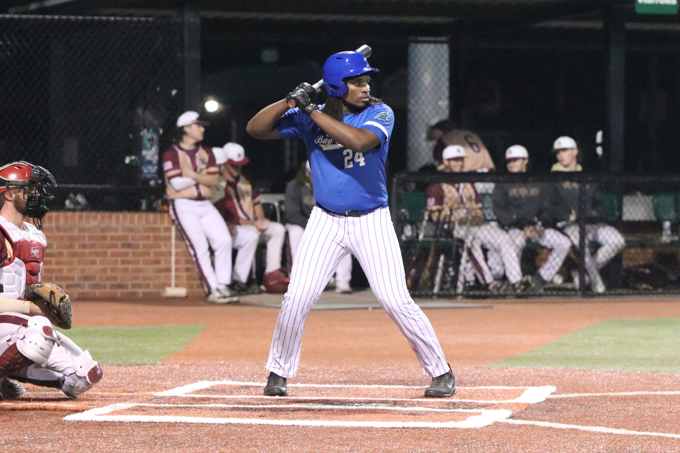 Xavier Whittle at the plate, waiting for the pitch