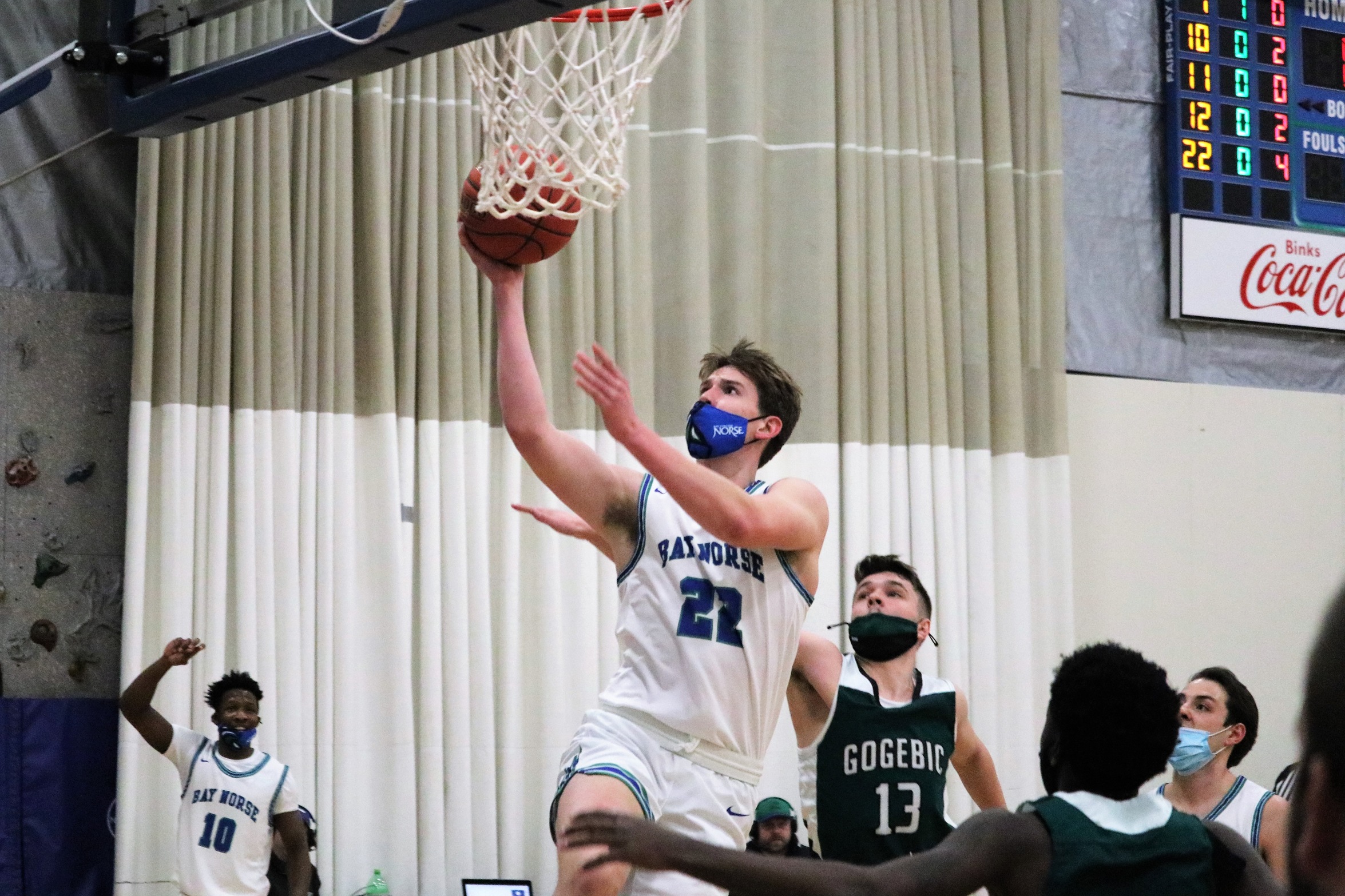 Jaden Janke going up for a layup