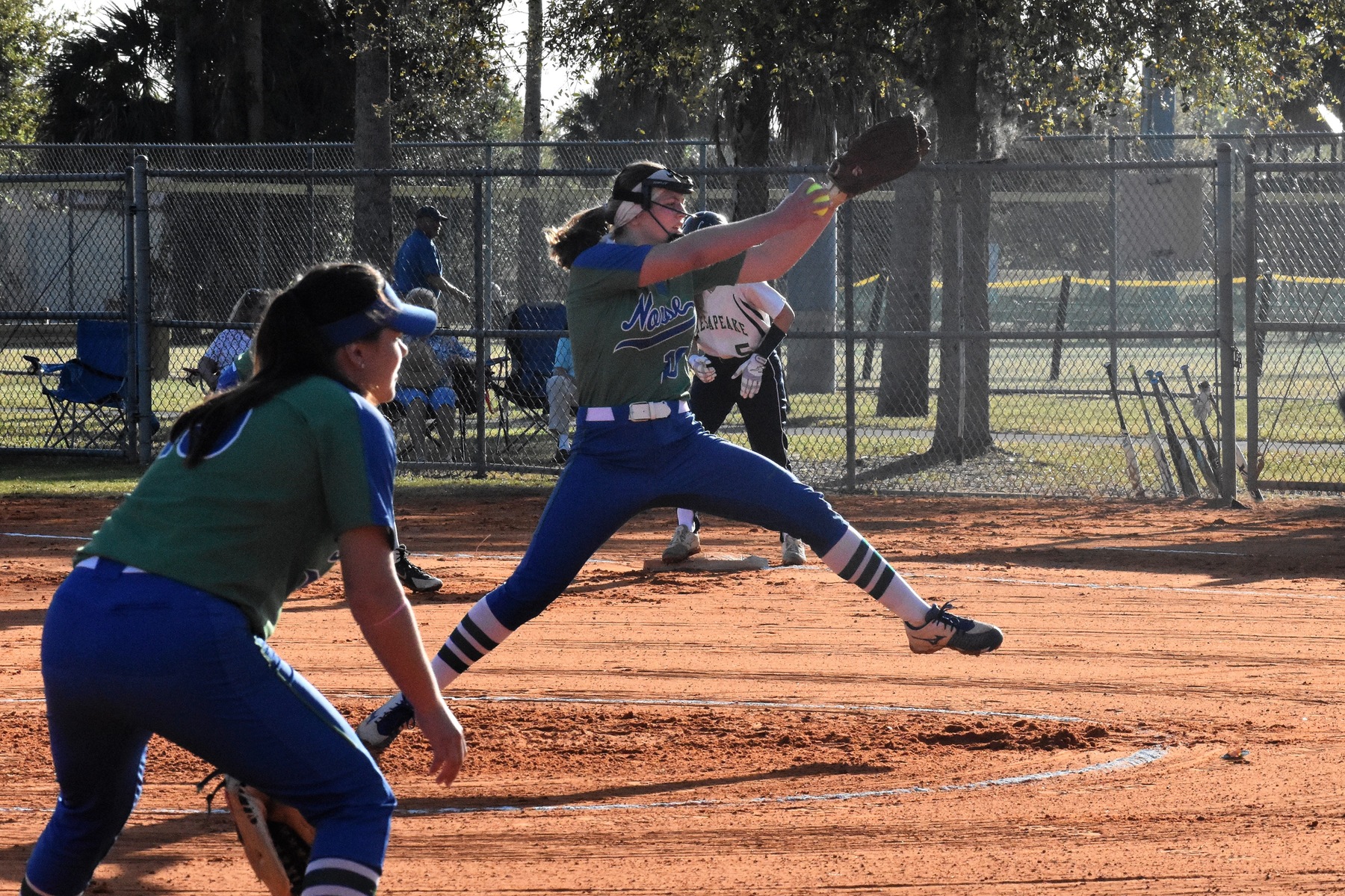 Eden Oswald in mid pitch