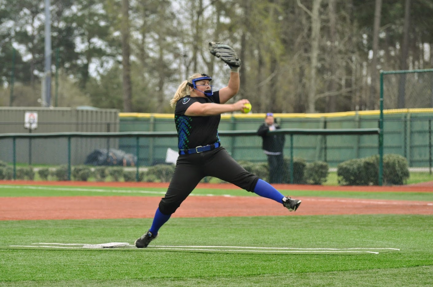 Rachael Winkel delivers a pitch