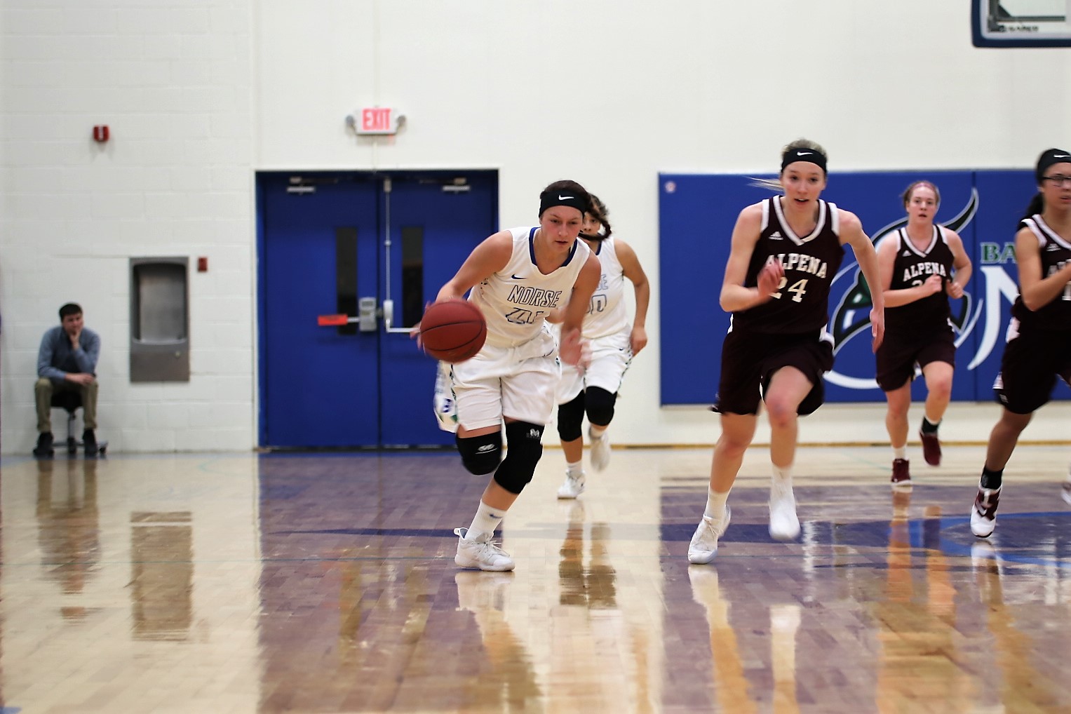 Jordan Kraemer leading a fast break